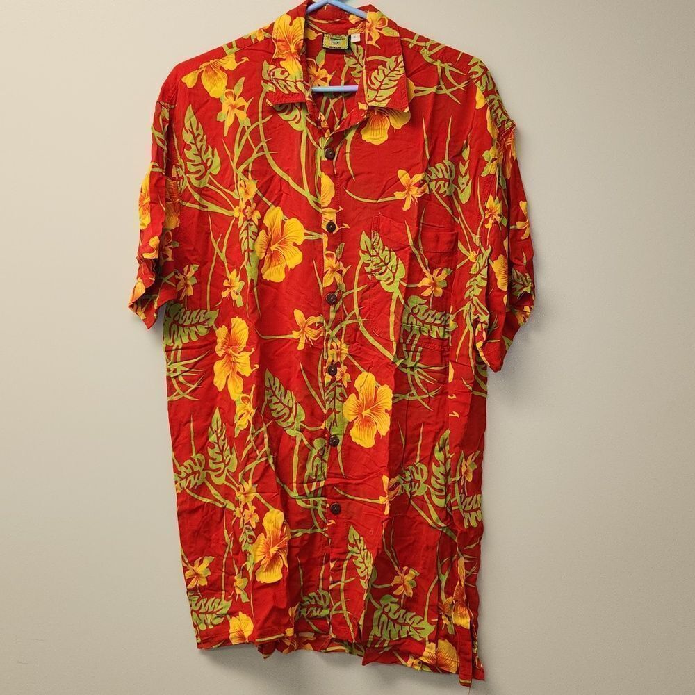 Vintage Mad Gringo Aloha Hibiscus Flower Shirt L